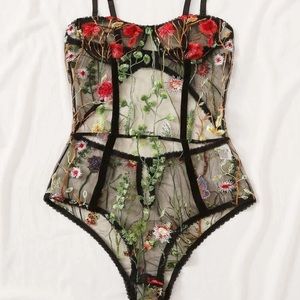 Floral bodysuit/lingerie